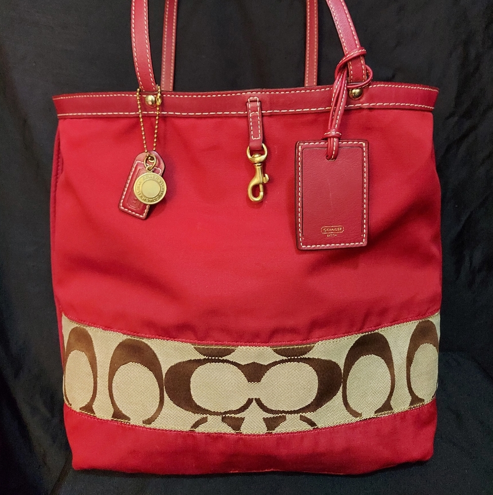 Coach reversible tote
